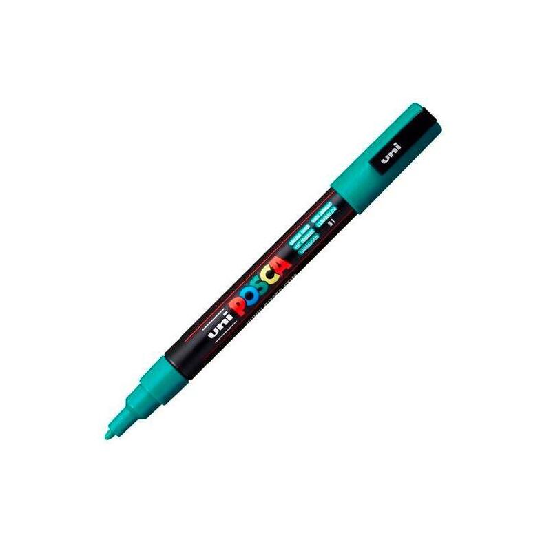 Pack De 6 Unidades Posca Marcador Pc-3m Punta Cónica 0,9 - 1,3 Mm Verde Esmeralda