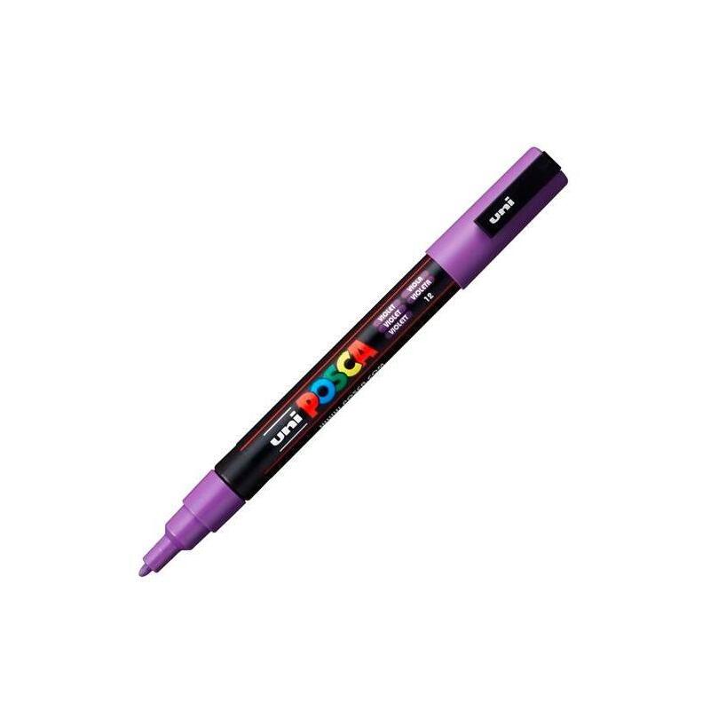 Pack De 6 Unidades Posca Marcador Pc-3m Punta Cónica 0,9 - 1,3 Mm Violeta