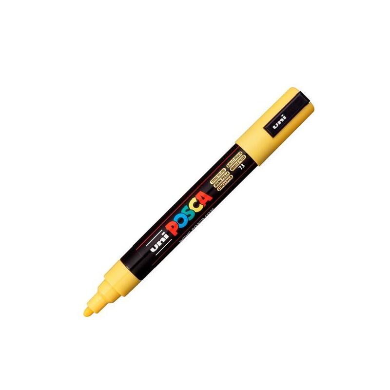 Pack De 6 Unidades Posca Marcador Pc-5m No Permanente Punta Forma De Bala 1,8 - 2,5 Mm Amarillo Pajizo