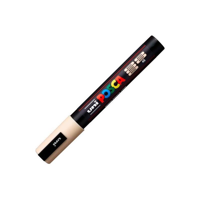 Pack De 6 Unidades Posca Marcador Pc-5m No Permanente Punta Forma De Bala 1,8 - 2,5 Mm Beige