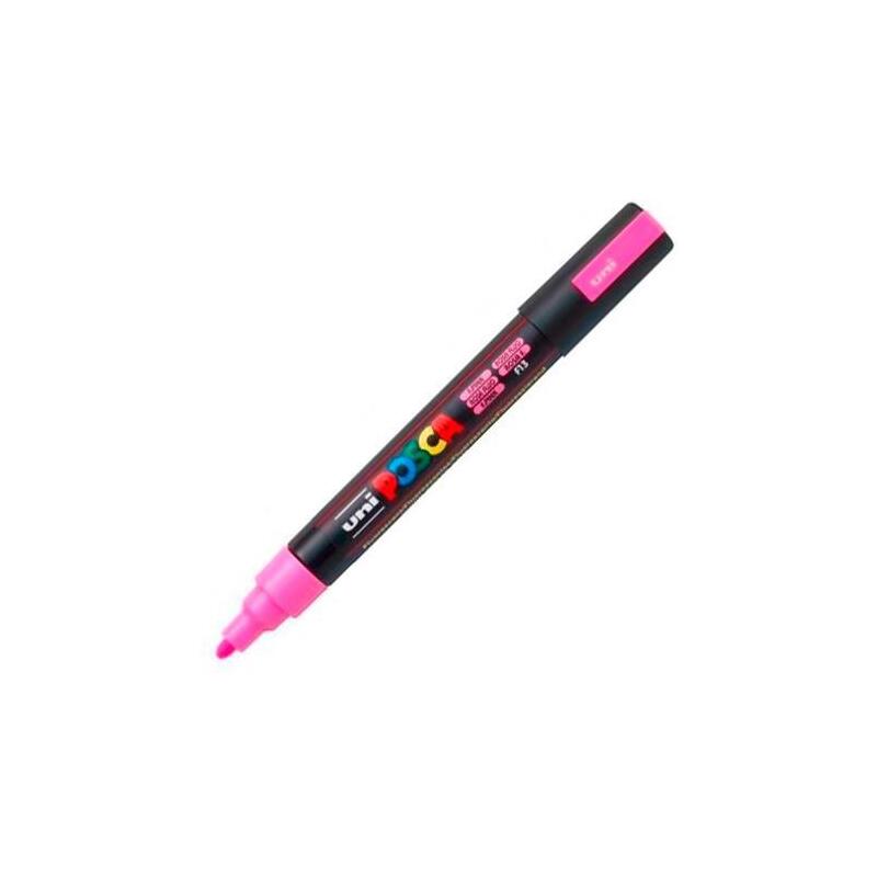 Pack De 6 Unidades Posca Marcador Pc-5m No Permanente Punta Forma De Bala 1,8 - 2,5 Mm Fluor Rosa