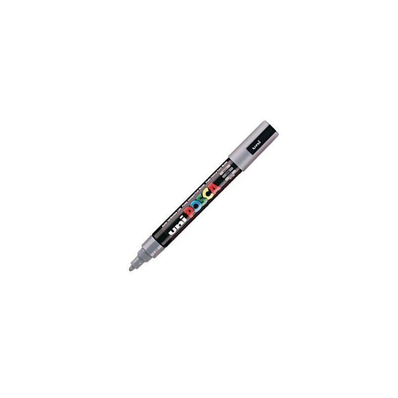 Pack De 6 Unidades Posca Marcador Pc-5m No Permanente Punta Forma De Bala 1,8 - 2,5 Mm Gris