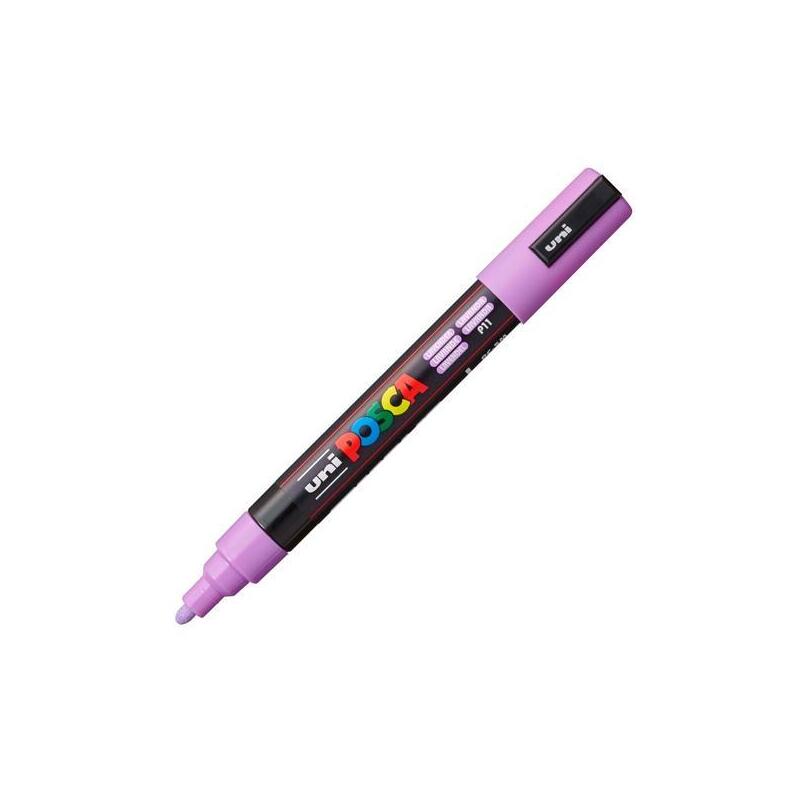 Pack De 6 Unidades Posca Marcador Pc-5m No Permanente Punta Forma De Bala 1,8 - 2,5 Mm Lavanda