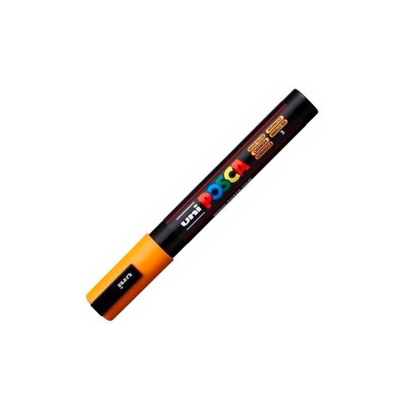 Pack De 6 Unidades Posca Marcador Pc-5m No Permanente Punta Forma De Bala 1,8 - 2,5 Mm Naranja Medio