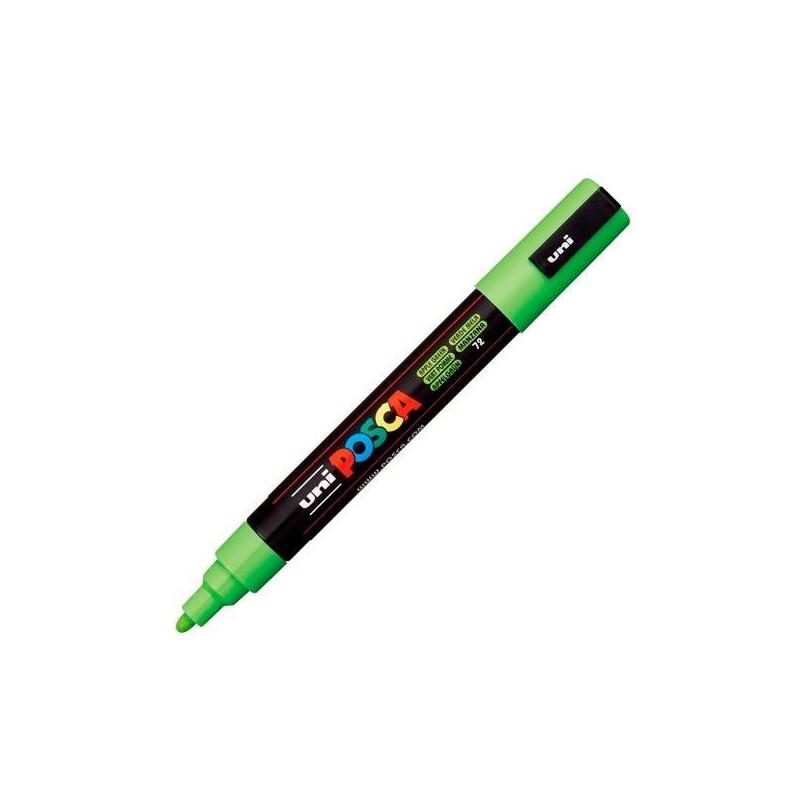 Pack De 6 Unidades Posca Marcador Pc-5m No Permanente Punta Forma De Bala 1,8 - 2,5 Mm Verde Manzana