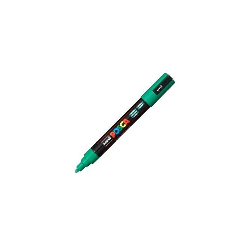 Pack De 6 Unidades Posca Marcador Pc-5m No Permanente Punta Forma De Bala 1,8 - 2,5 Mm Verde