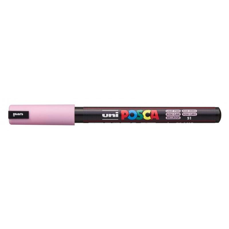 Pack De 6 Unidades Posca Pc-1mr Marcador De Pintura - Punta Roller De Fibra 0.7mm - Tinta Pigmentada Base Al Agua -