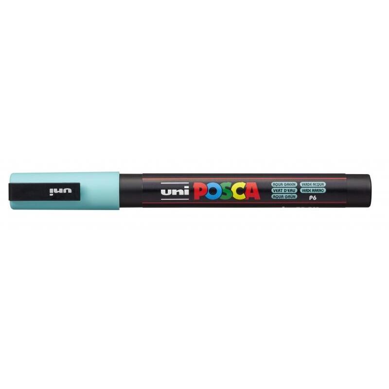 Pack De 6 Unidades Posca Pc-3m Marcador De Pintura - Punta De Poliester Conica 0.9-1.3mm - Tinta Base Al Agua -