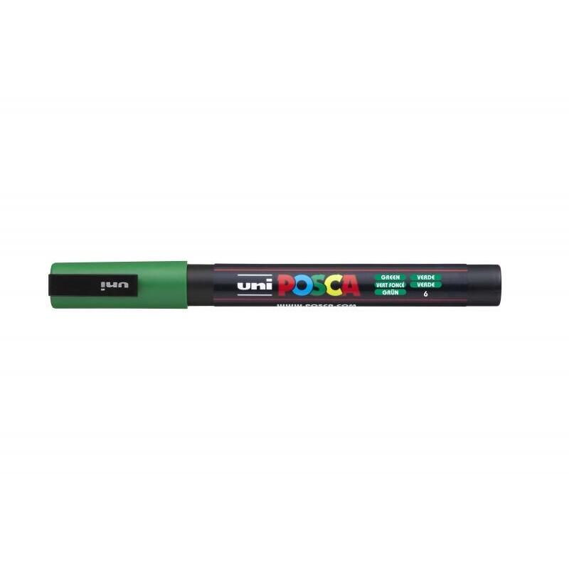 Pack De 6 Unidades Posca Pc-3m Marcador De Pintura - Punta De Poliester Conica 0.9-1.3mm - Tinta Base Al Agua -