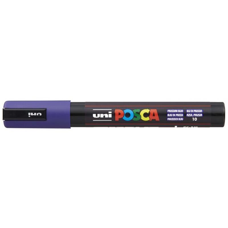 Pack De 6 Unidades Posca Pc-5m Marcador De Pintura - Punta De Bala 1.8-2.5mm - Tinta Base Al Agua - Resistente A La Luz