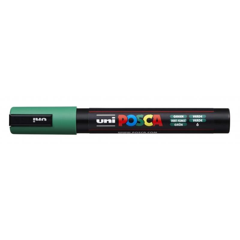 Pack De 6 Unidades Posca Pc-5m Marcador De Pintura - Punta De Bala 1.8-2.5mm - Tinta Base Al Agua - Resistente A La Luz