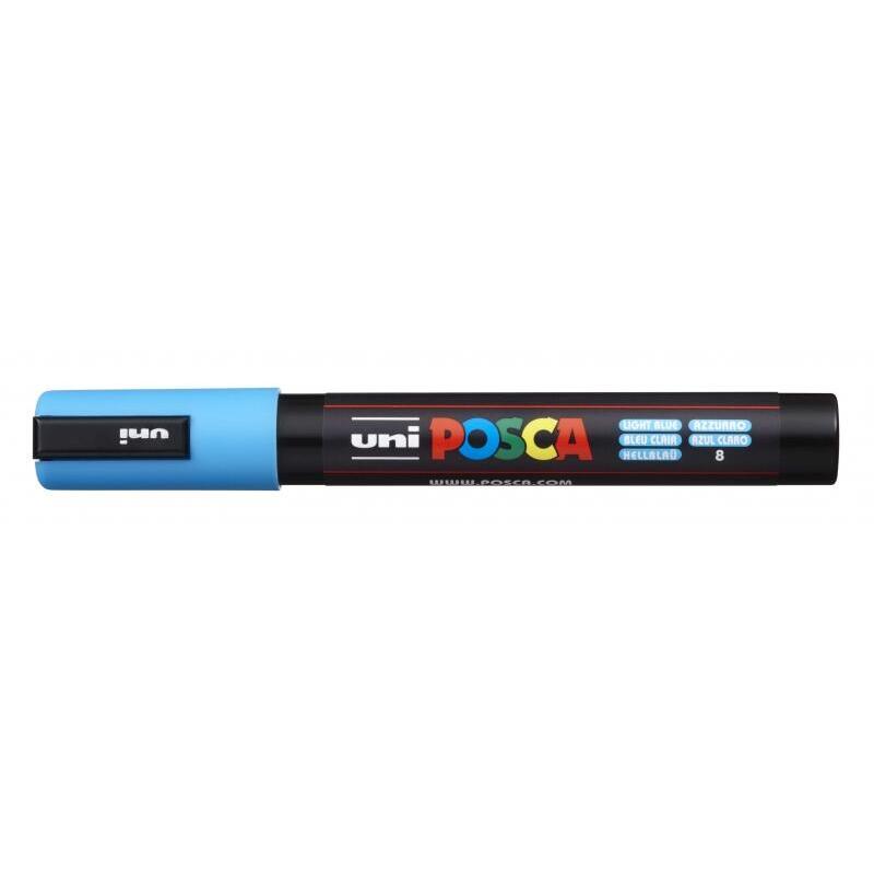 Pack De 6 Unidades Posca Pc-5m Marcador De Pintura - Punta De Bala 1.8-2.5mm - Tinta Base Al Agua - Resistente A La Luz