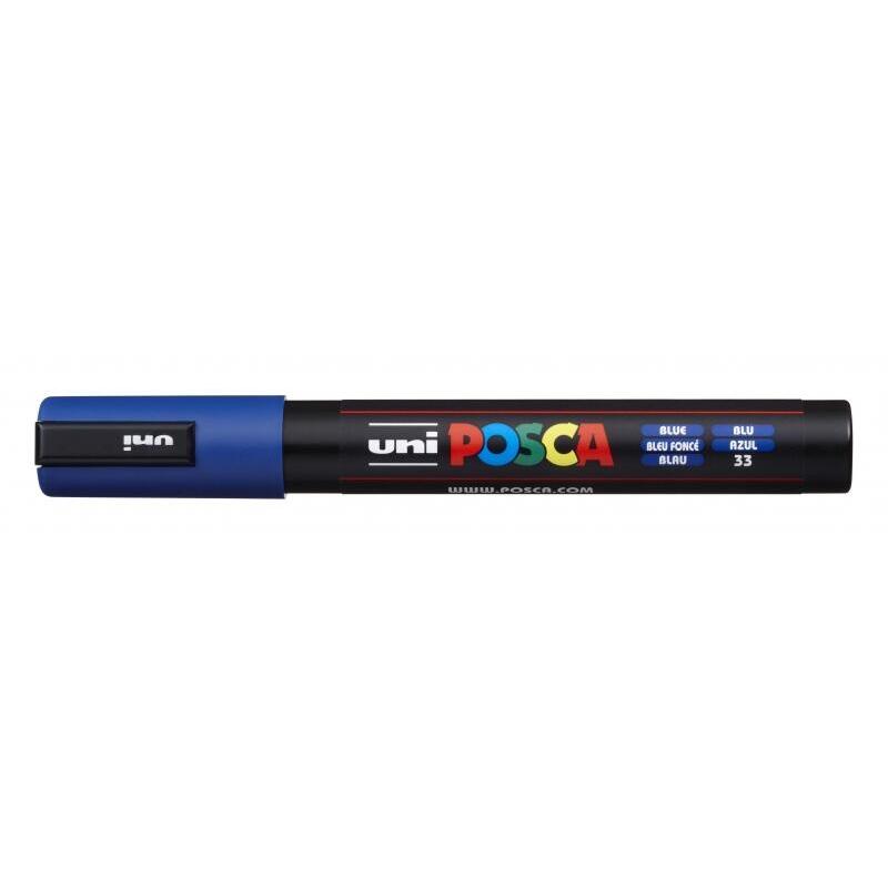Pack De 6 Unidades Posca Pc-5m Marcador De Pintura - Punta De Poliester 1.8-2.5mm - Tinta Base Al Agua - Resistente A