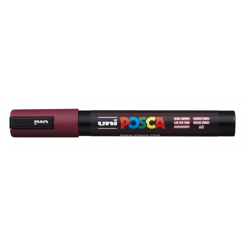 Pack De 6 Unidades Posca Pc-5m Marcador De Pintura - Punta De Poliester 1.8-2.5mm - Tinta Base Al Agua - Resistente A