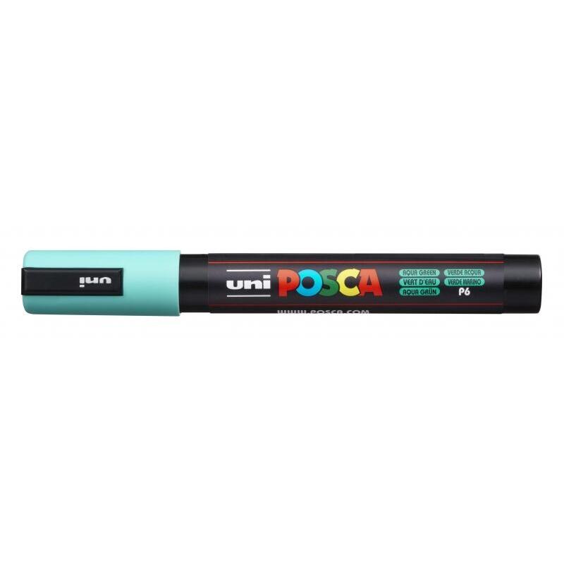 Pack De 6 Unidades Posca Pc-5m Marcador De Pintura - Punta De Poliester 1.8-2.5mm - Tinta Base Al Agua - Resistente A