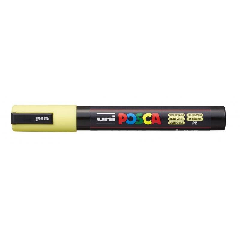 Pack De 6 Unidades Posca Pc-5m Marcador De Pintura - Punta De Poliester 1.8-2.5mm - Tinta Base Al Agua - Resistente A