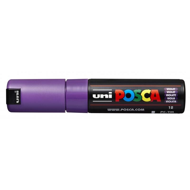 Pack De 6 Unidades Posca Pc-7m Marcador De Pintura - Punta De Bala 4.5-5.5mm - Tinta Base Al Agua - Resistente A La Luz