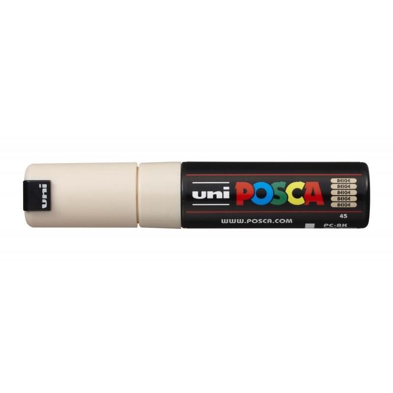 Pack De 6 Unidades Posca Pc-8k Marcador De Pintura - Punta Biselada Acrilica 8mm - Tinta Base Al Agua - No Permanente -