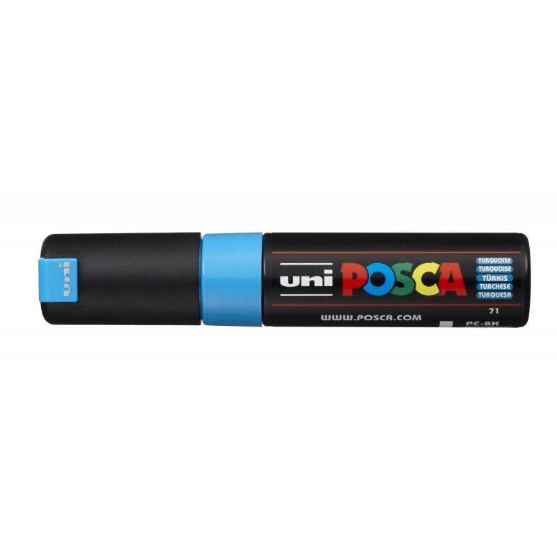 Pack De 6 Unidades Posca Pc-8k Marcador De Pintura - Punta Biselada Acrilica 8mm - Tinta Base Al Agua - Resistente A La