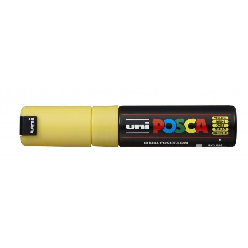 Pack De 6 Unidades Posca Pc-8k Marcador De Pintura - Punta Biselada Acrilica 8mm - Tinta Base Al Agua - Resistente A La