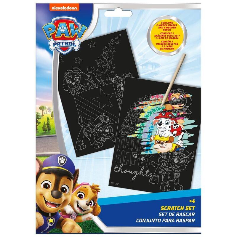 Pack De 6 Unidades - Set Papeleria Scratch Art Patrulla Canina Paw Patrol