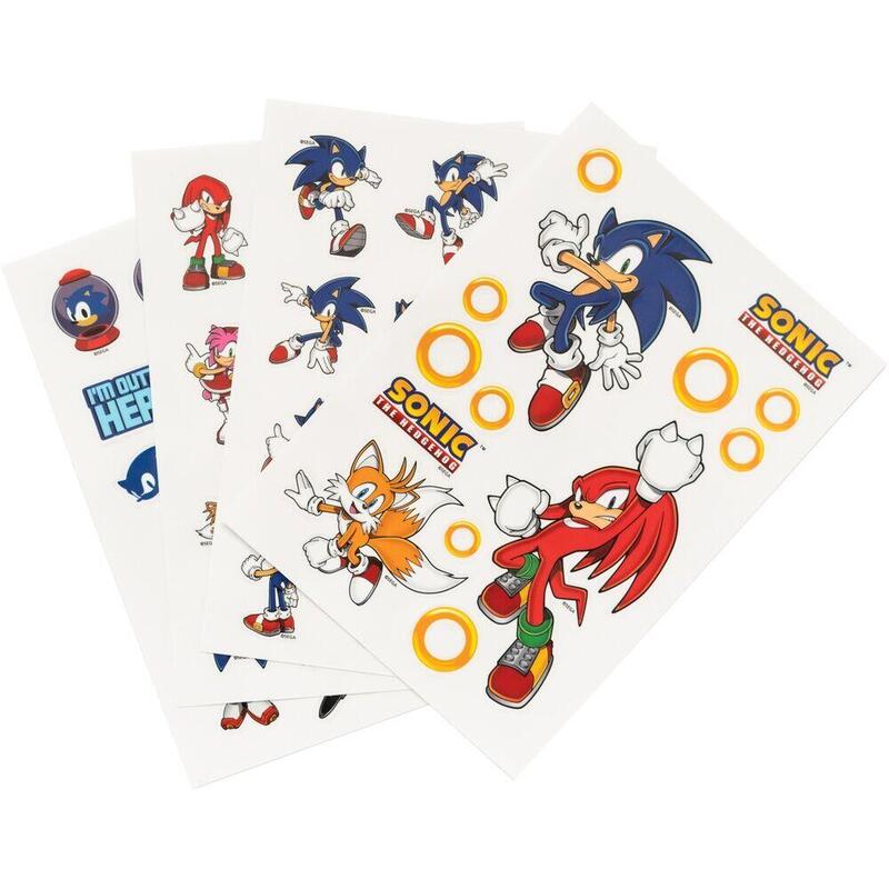 Pack De 6 Unidades - Set Pegatinas Reutilizables Sonic The Hedgehog