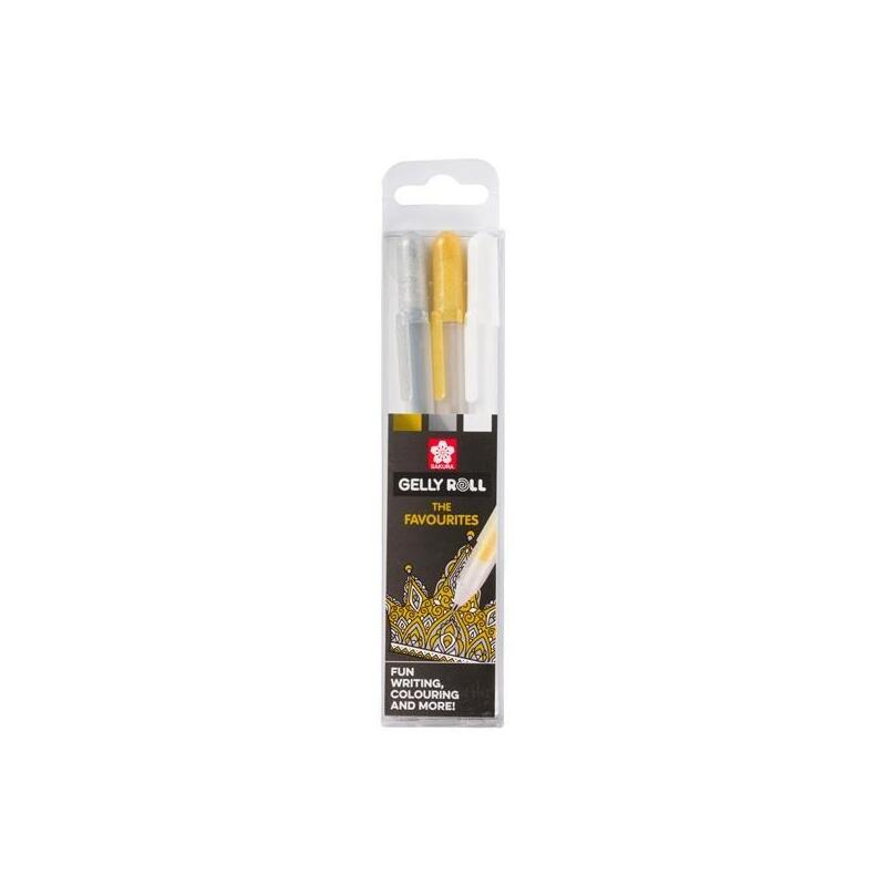 Pack De 6 Unidades Talens Sakura Estuche De 3 Bolígrafos Gelly Roll Mixed Oro/Plata/Blanco