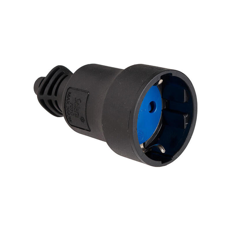 Pack De 7 Unidades - Base Aerea Pvc 16a 250v T/Tl 4,8mm Negra 707c (Retractilada) Solera