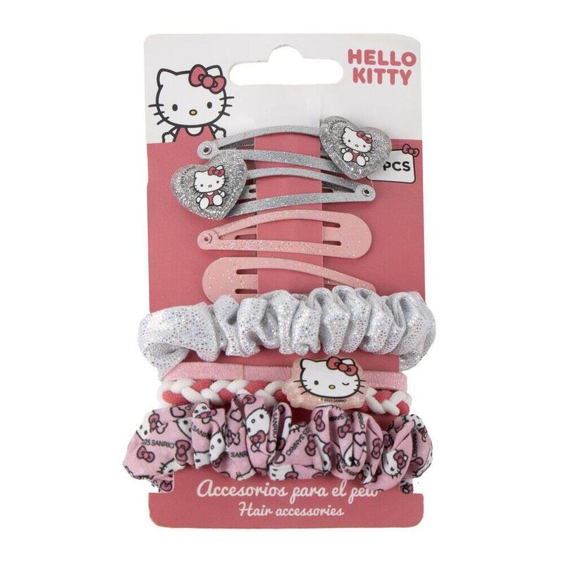 Pack De 8 Unidades - Blister Accesorios Pelo Hello Kitty