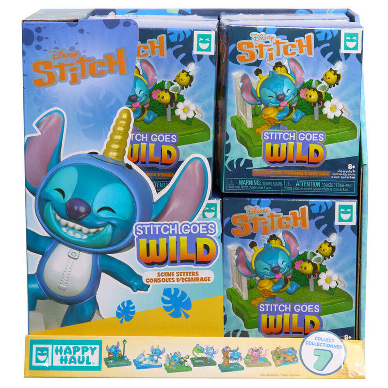 Pack De 8 Unidades - Capsula Sorpresa Figura Escenario Goes Wild Stitch Disney Surtido