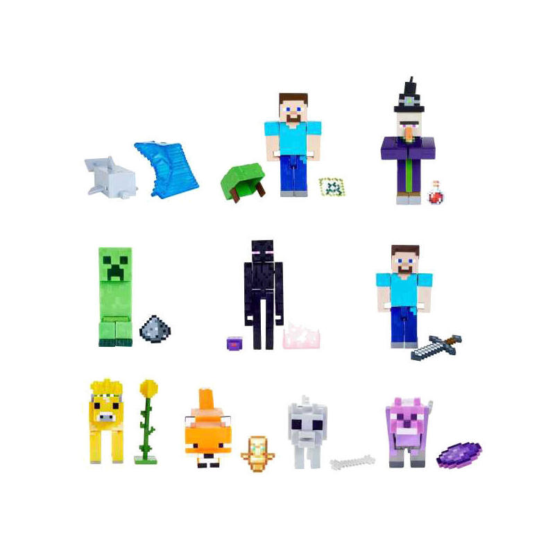 Pack De 8 Unidades - Figura Minecraft 8cm Surtido