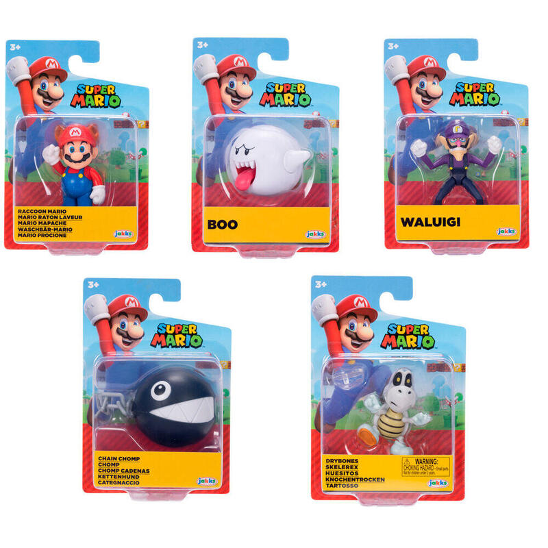 Pack De 8 Unidades - Figura Super Mario Wave 45 Super Mario Bros 6cm Surtido