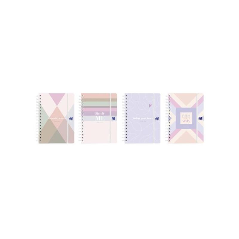 Pack De 8 Unidades Oxford Cute Agenda Escolar Con Espiral - Castellano - Tapa Extradura - Formato A5 - Semana Vista -