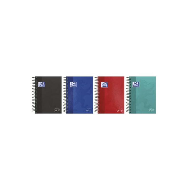 Pack De 8 Unidades Oxford School Agenda Escolar Con Espiral - Castellano - Tapa Extradura - Formato Octavo - Dia Pagina