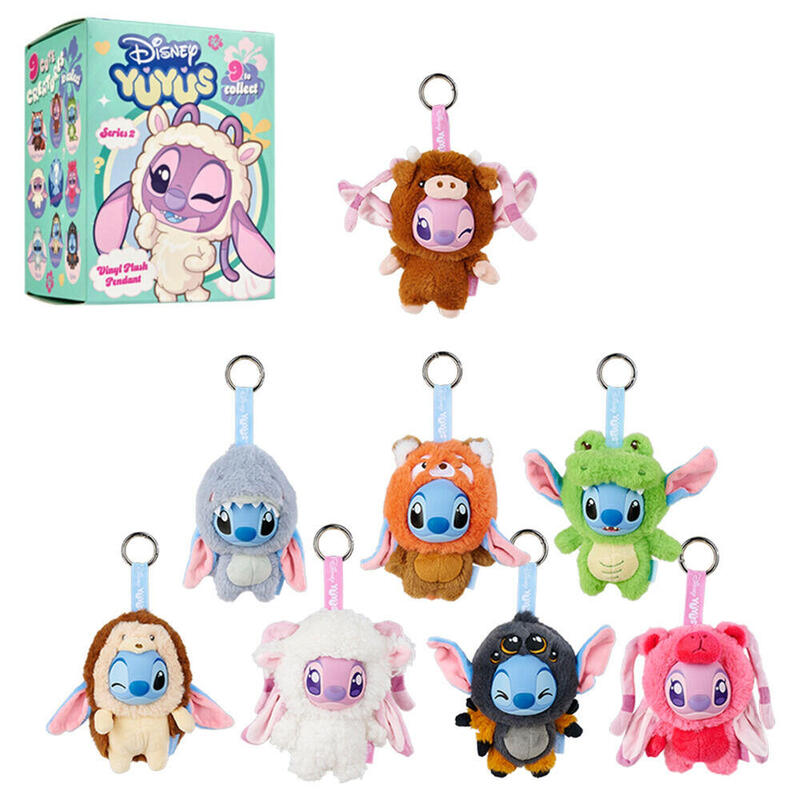 Pack De 8 Unidades - Peluche Sorpresa Yuyus Stitch Y Angel Disney 12cm Surtido