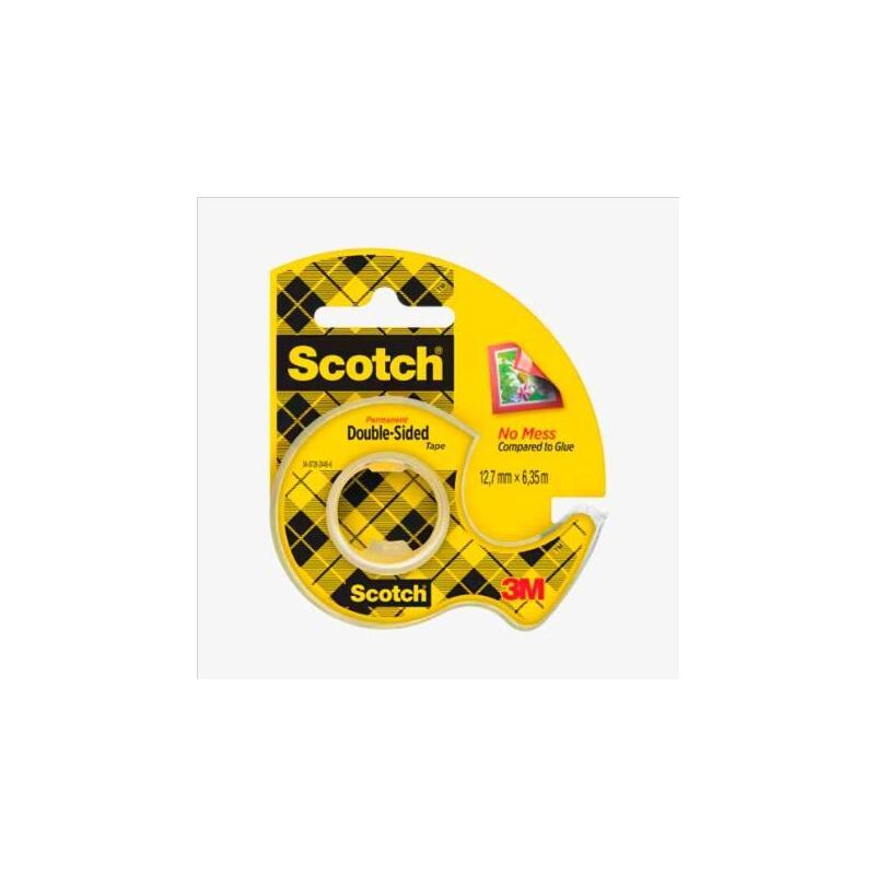 Pack De 8 Unidades Scotch Cinta Adhesiva A Doble Cara 12,7mmx6,3m C/Dispensador