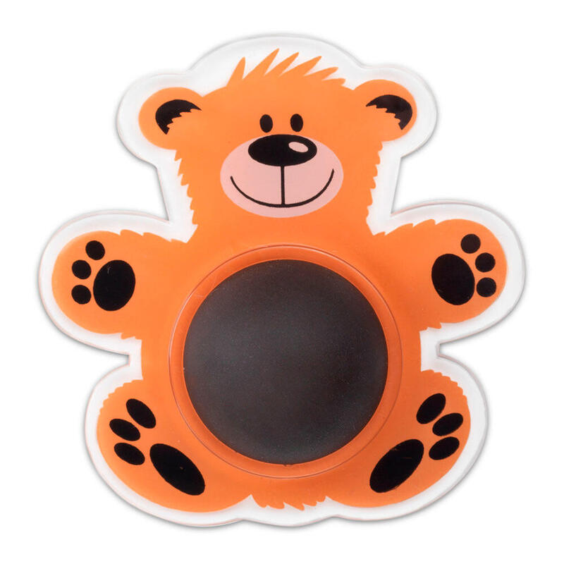 Pack De 8 Unidades - Tope De Pared Adhesivo Oso Naranja Inofix