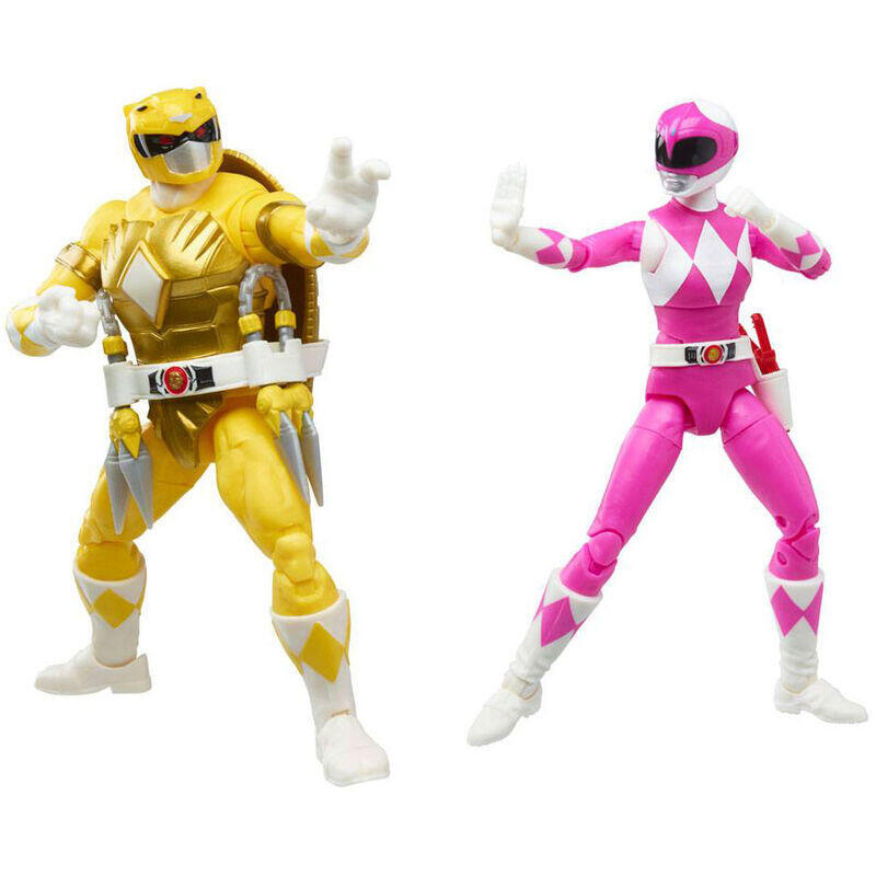 Pack Figura April Oneil + Michenlangelo Tortugas Ninja Power Rangers 15cm