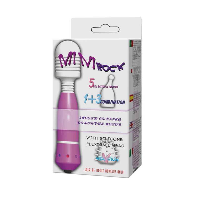 Masajeador Y 3 Cabezales Mini Rock Baile Pack