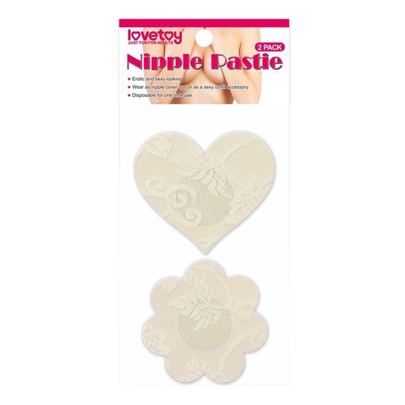 Pack Pezoneras Flor Y Corazón Beige