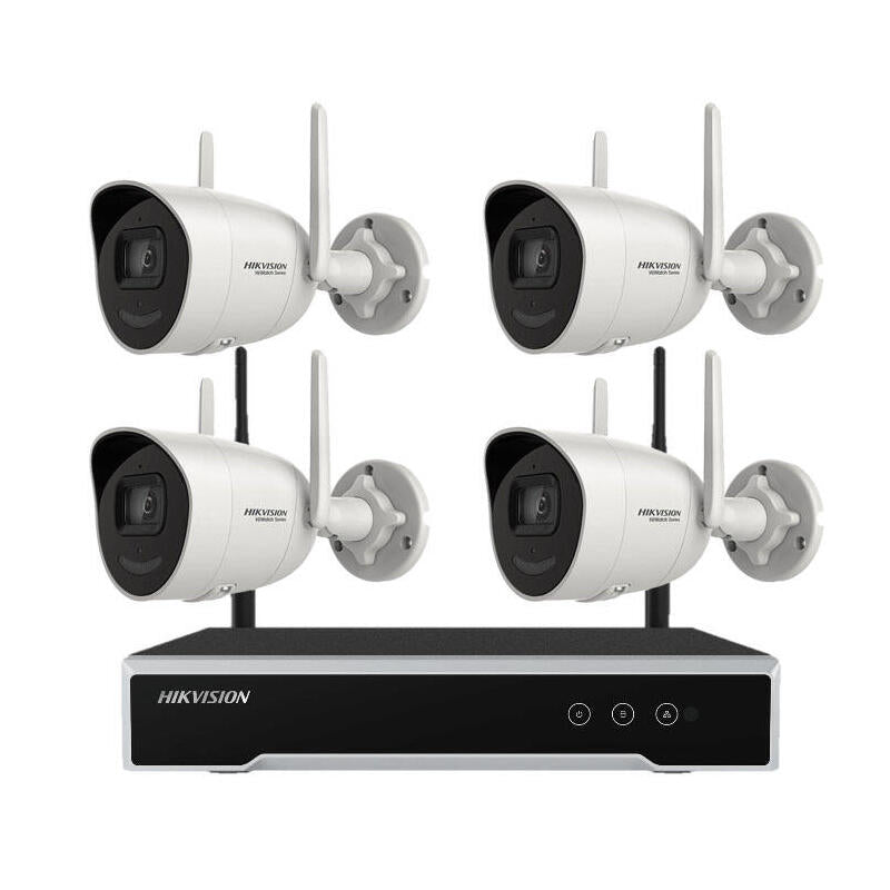 Pack Promo Nvr Ip 4ch 4mp + 4 Cámaras Bullet Ip 2mp Wifi Hikvision