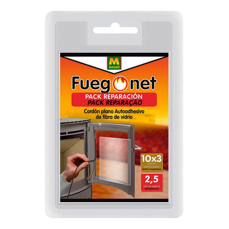 Pack Reparación Cordón Plano Autoadhesivo De Fibra De Vidrio 15 X 3 Mm 2,5 M