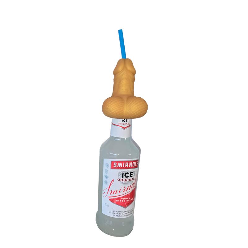 Pajita Con Forma De Pene Xxl Para Botella De 360 Ml Gold Edition
