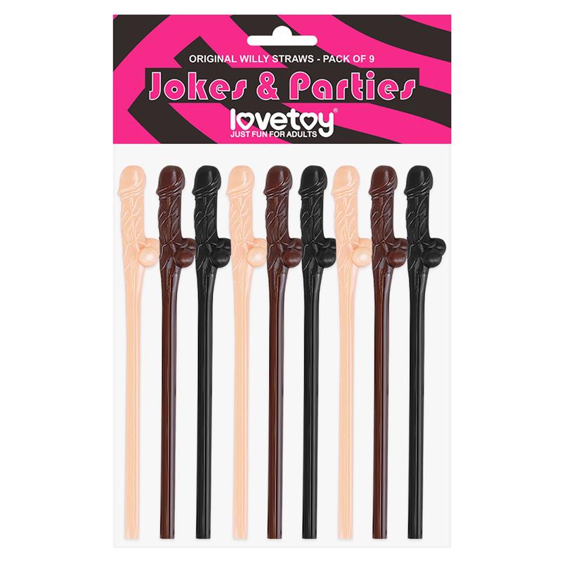 Pajitas De Pene Pack De 9
