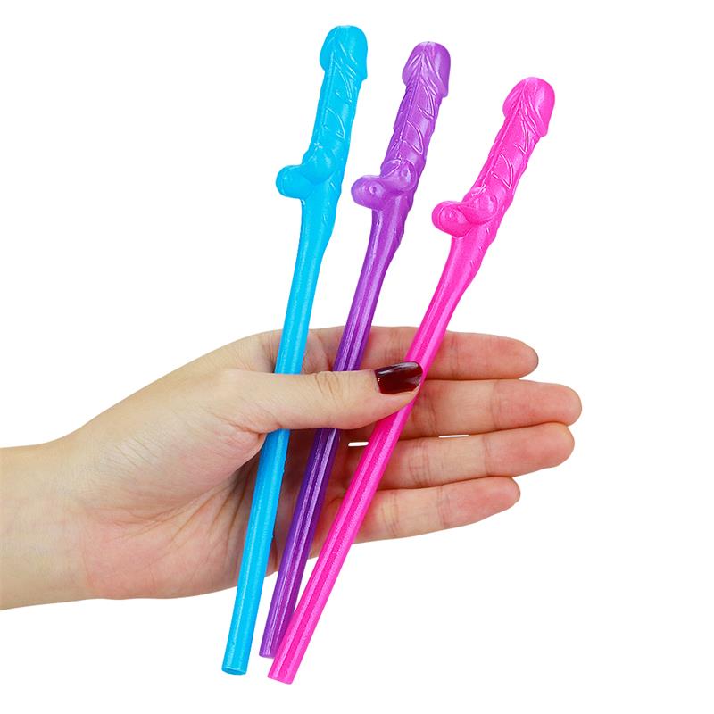 Pajitas Pene Vario Color Pack De 9