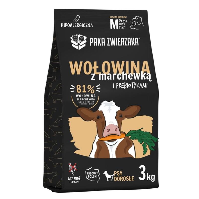 Paka Zwierzaka Beef With Carrots M - Alimento Seco Para Perros - 3kg