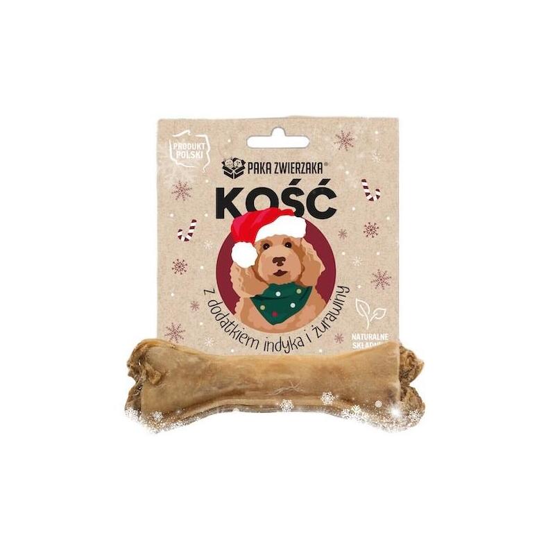 Paka Zwierzaka Bone With Turkey And Cranberries 12cm - Premio Para Perros - 55g