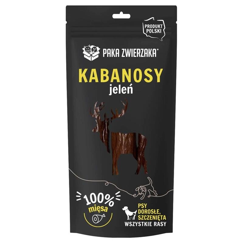 Paka Zwierzaka Deer Kabanos Sausages - Premio Para Perros - 80g