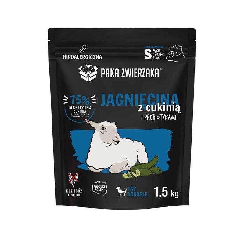 Paka Zwierzaka Lamb With Zucchini S - Alimento Seco Para Perros - 1,5kg