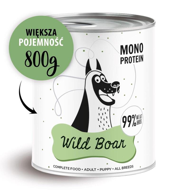 Paka Zwierzaka Pepe Wild Boar - Comida Húmeda Para Perros - 800g